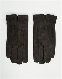 Коричневые замшевые перчатки для сенсорных экранов Barneys Original Barneys originals