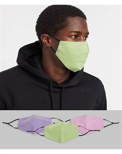 Набор из 3 масок для лица в стиле унисекс пастельных цветов Asos design