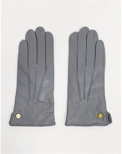 Светло серые кожаные перчатки Barney s Originals Barneys originals