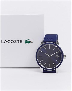 Синие часы с силиконовым ремешком 12 12 Lacoste
