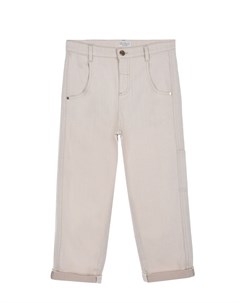 Бежевые джинсы с накладным карманом детские Brunello cucinelli