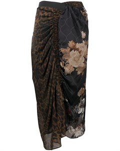 Драпированная юбка с принтом Preen by thornton bregazzi