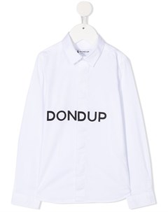 Поплиновая рубашка с логотипом Dondup kids