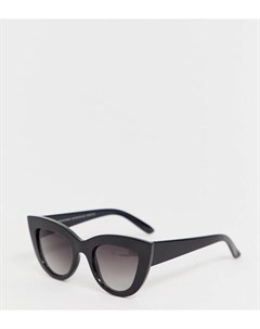 Черные большие солнцезащитные очки кошачий глаз Stradivarius