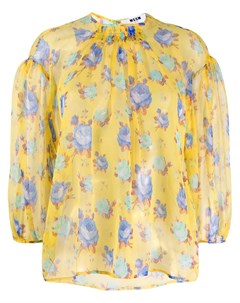 Блузка с цветочным принтом Msgm