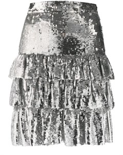 Ярусная юбка мини с пайетками Msgm