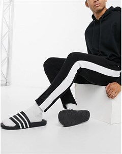 Черные спортивные брюки от комплекта с контрастной вставкой The couture club