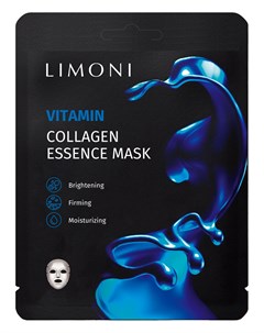 Маска тканевая витаминизирующая с коллагеном для лица Vitamin Collagen Essence Mask 23 г Limoni