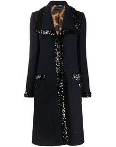 Однобортное пальто с пайетками Dolce&gabbana