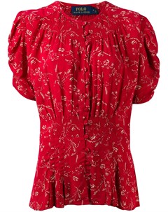 Блузка с баской и цветочным принтом Polo ralph lauren