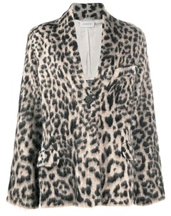 Пиджак на пуговицах с леопардовым принтом Laneus