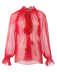 Прозрачная блузка с оборками Roberto cavalli