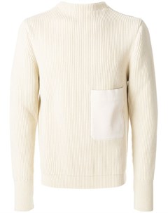 Трикотажный свитер с накладным карманом Lemaire