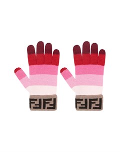 Перчатки с эффектом градиента и логотипом Fendi kids