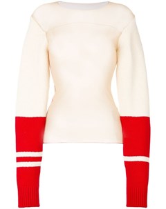Прозрачная блузка с контрастными рукавами Calvin klein 205w39nyc