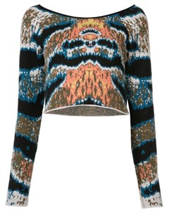 Укороченный свитер с тигровым принтом Baja east