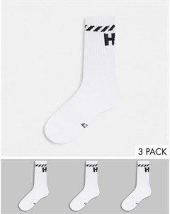 Набор из 3 пар белых носков с логотипом Helly hansen
