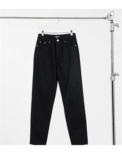 Черные джинсы из переработанного денима в винтажном стиле с завышенной талией Missguided petite