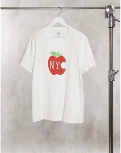 Футболка с принтом NYC и яблоком J.crew