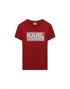 Хлопковая футболка Karl lagerfeld kids