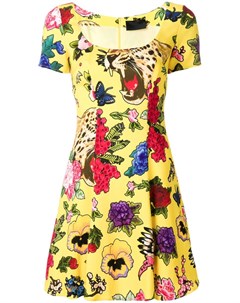 Короткое платье с цветочным принтом Philipp plein