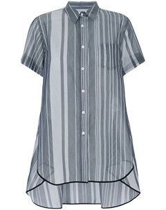 Полосатая рубашка с асимметричным подолом Sacai