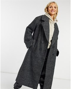 Oversized пальто в клетку Принц Уэльский Asos design