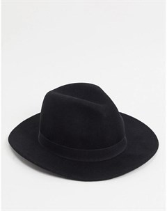 Черная фетровая шляпа Topman