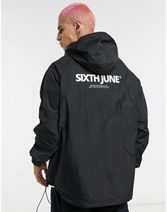 Тактическое пальто ветровка черного цвета Sixth june