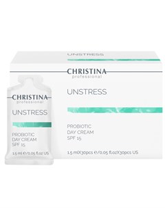 Крем дневной с пробиотическим действием SPF 15 в индивидуальном саше Unstress Probiotic day cream SP Christina