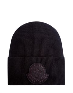 Базовая шапка из шерсти и кашемира с логотипом в тон Moncler
