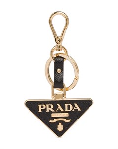 Брелок с треугольным логотипом Prada