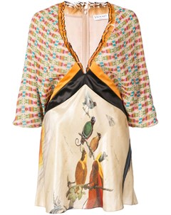 Блузка с панельным дизайном и рисунками Vionnet