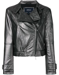 Байкерская куртка с металлическим отблеском Armani jeans
