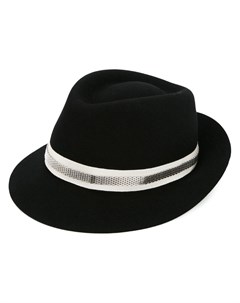 Шляпа федора с контрастной лентой Lanvin