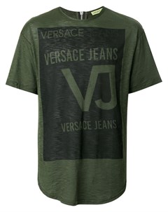 Удлиненная футболка с логотипом Versace jeans
