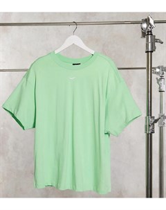Зеленая футболка бойфренда с маленьким логотипом галочкой Plus Nike