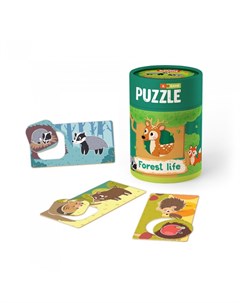Игровой набор Зоология для малышей Лесная жизнь пазлы и карточки с заданиями Mon
