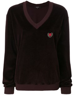 Бархатный свитер с гербом Yeezy