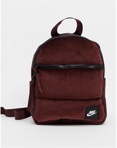 Бархатный маленький рюкзак винного цвета Nike