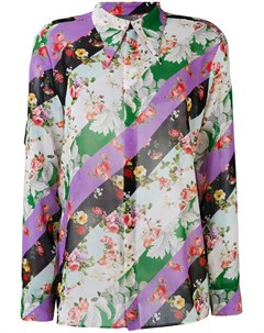 Полосатая рубашка с цветочным принтом Brognano