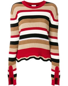 Полосатый свитер с рюшами Moncler