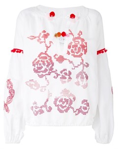 Блузка с цветочным узором Forte couture