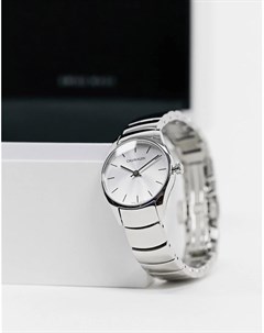 Часы с полированным браслетом и серебристым циферблатом Calvin klein