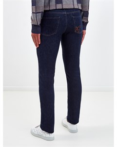 Окрашенные вручную джинсы из хлопкового денима Canali