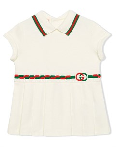 Платье с короткими рукавами и логотипом Gucci kids