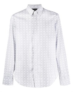 Рубашка узкого кроя с геометричным принтом Emporio armani