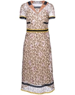 Платье длины миди с леопардовым рисунком Coach