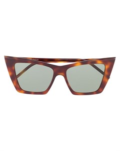 Солнцезащитные очки в оправе кошачий глаз черепаховой расцветки Saint laurent eyewear