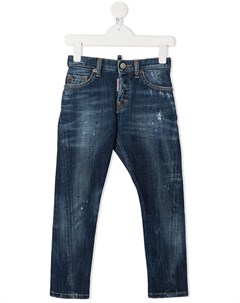 Узкие джинсы Twist с эффектом потертости Dsquared2 kids